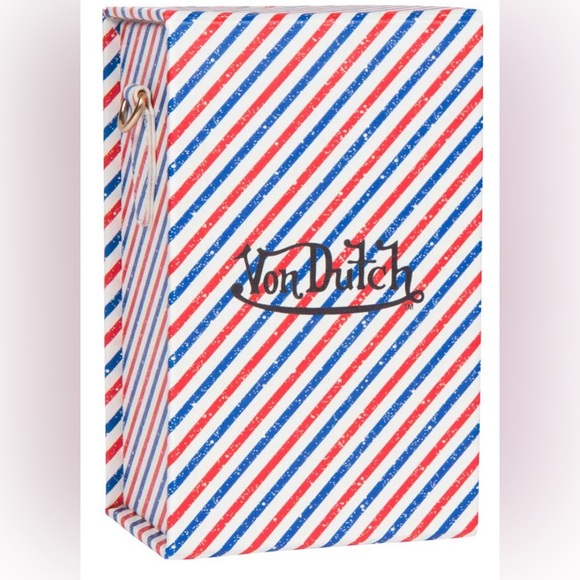 VON DUTCH UNISEX MAGNETIC CROSS-BODY VERTICAL BOX NWT - Picture 3 of 7